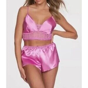 NWT 1X Frederick’s of Hollywood Satin and Lace sleep set.